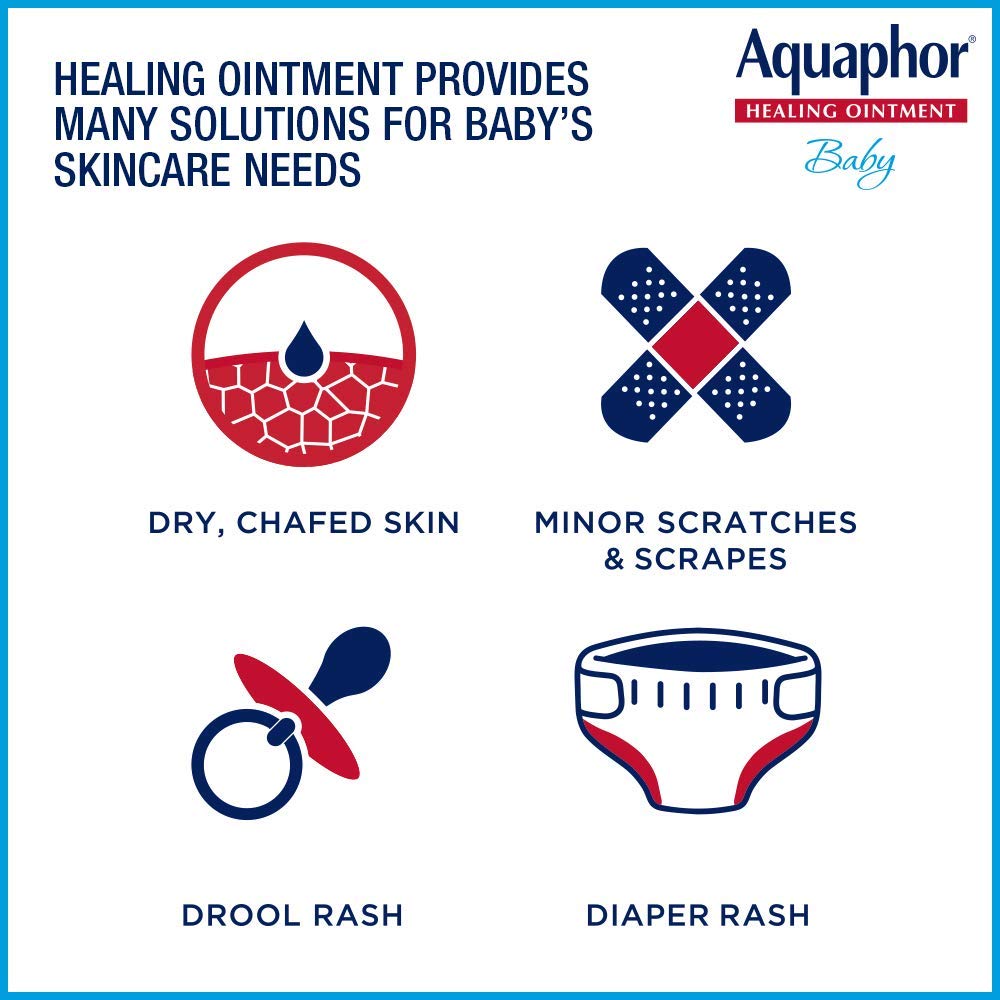 Aquaphor Baby Healing Ointment Advanced Therapy Skin Protectant， Dry Skin and Diaper Rash Ointment， 7 Oz Tube - Image 6